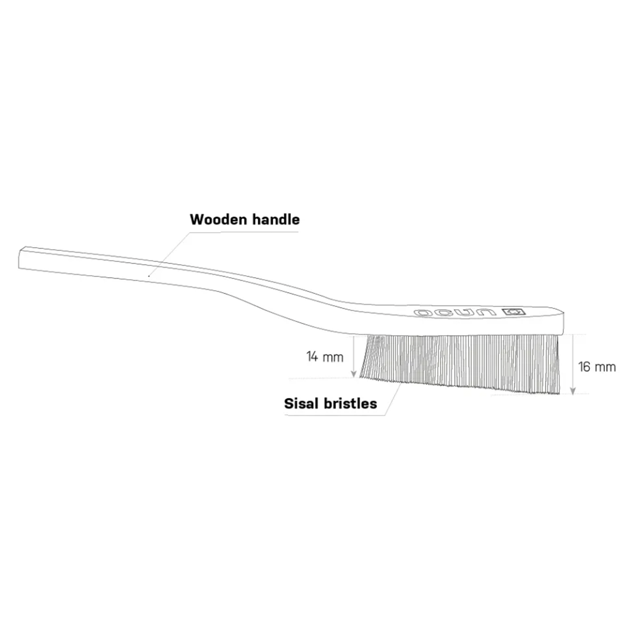 Ocun Boulder Brush Organic - Large, side view. | #size_Large