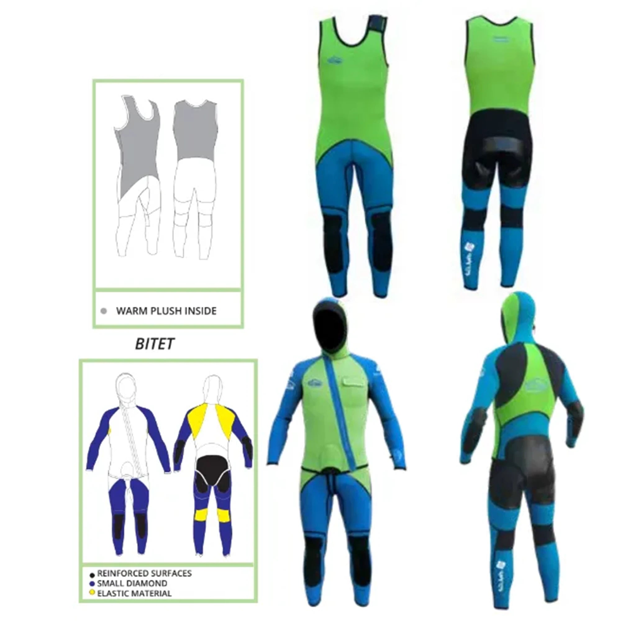 Bitet 2-Piece Wetsuit 5/4mm