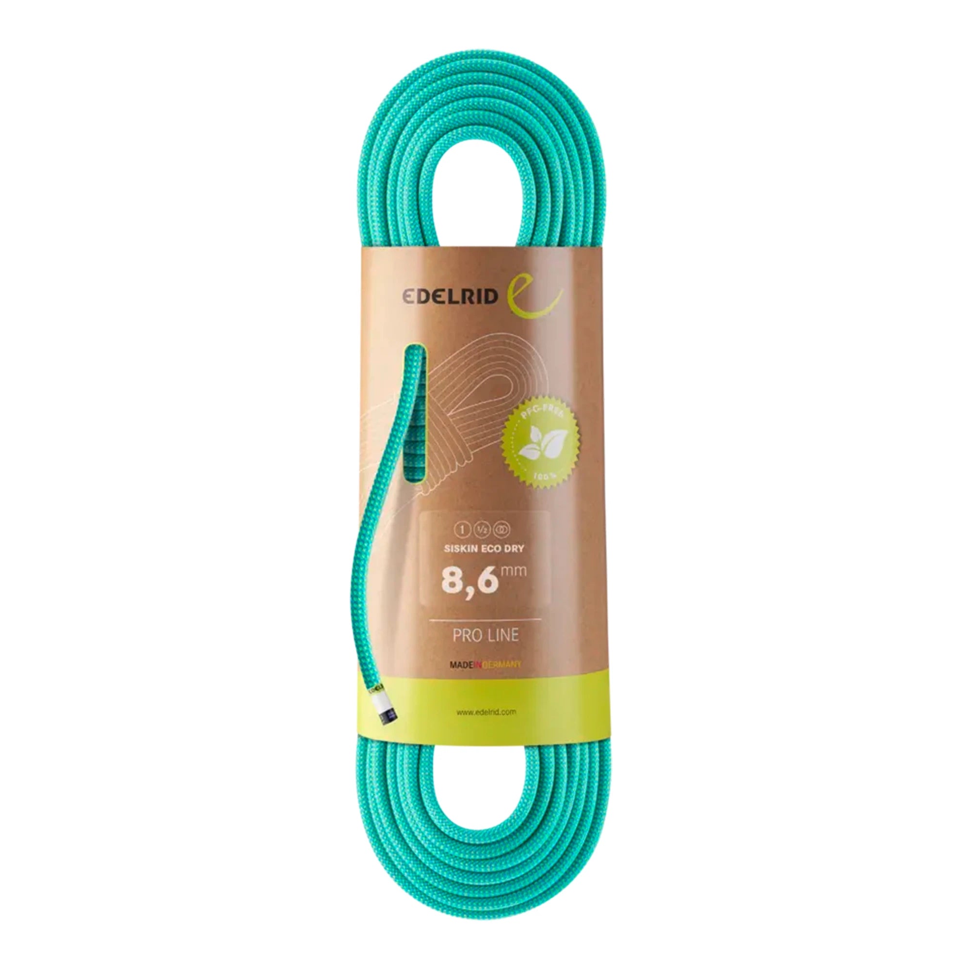 Edelrid Cuerda - Eagle Lite Eco Dry 9,5mm - 50m - Bright Green