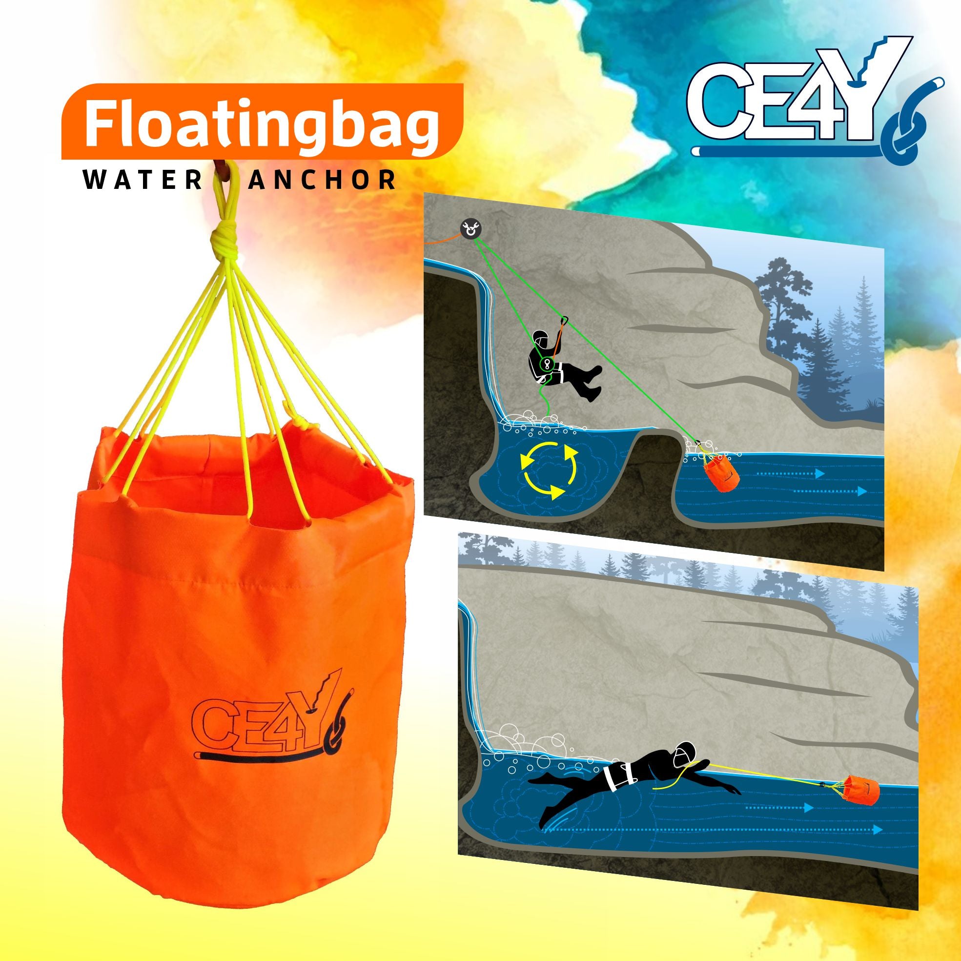 K-Cliffs Waterproof Dry Sack Roll Top Floating Bag for Kayaking Canoeing  Fishing Rafting , Camping 20L Yellow - Walmart.com