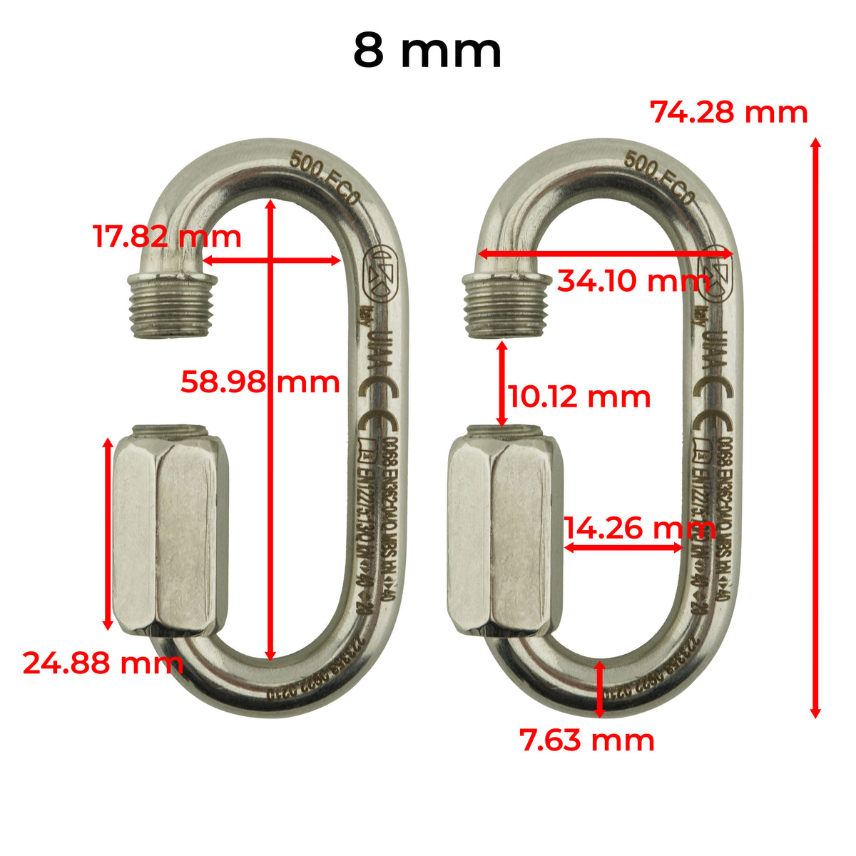 500-Pack 1/8" Size Quick Links – QL125-500 – Bulk Chain Repair Links