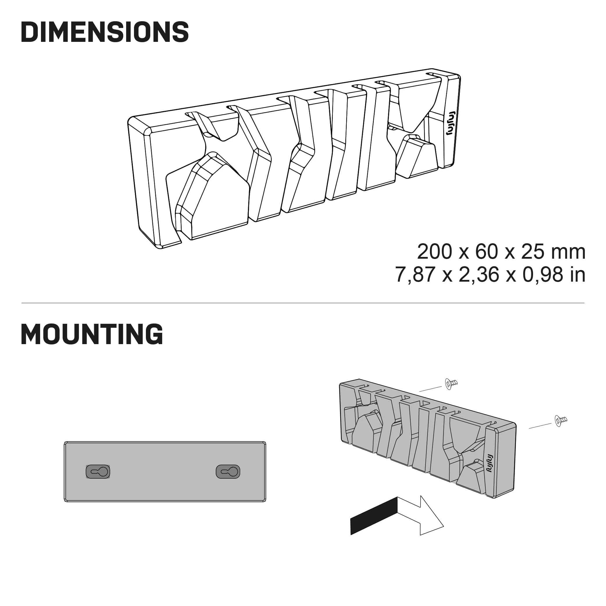 Key Holder for Climbers - Concrete