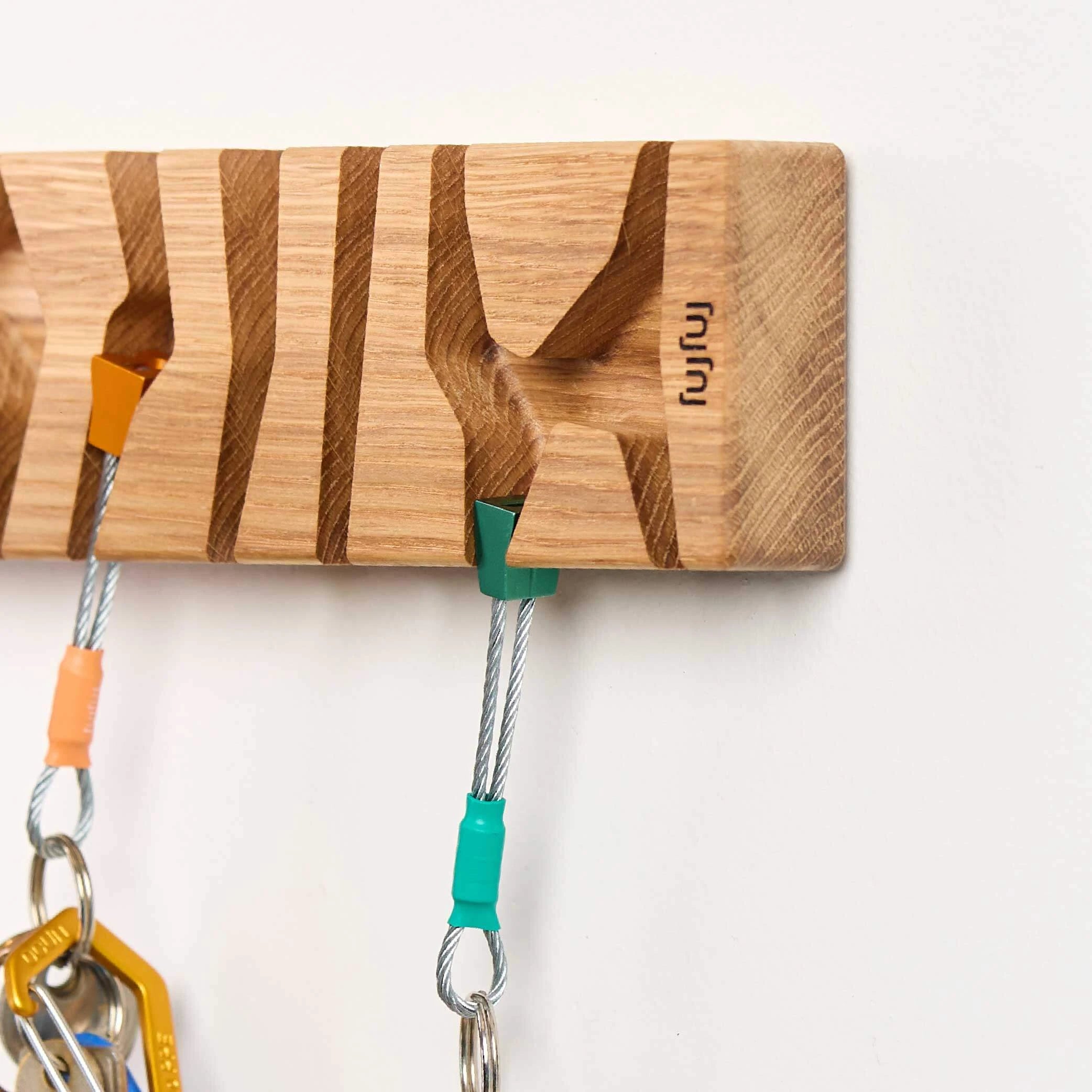 Key Holder for Climbers - Oak Wood