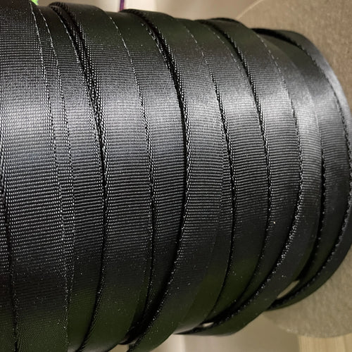11/16" Tubular Webbing — Black / 66' Off-Cut