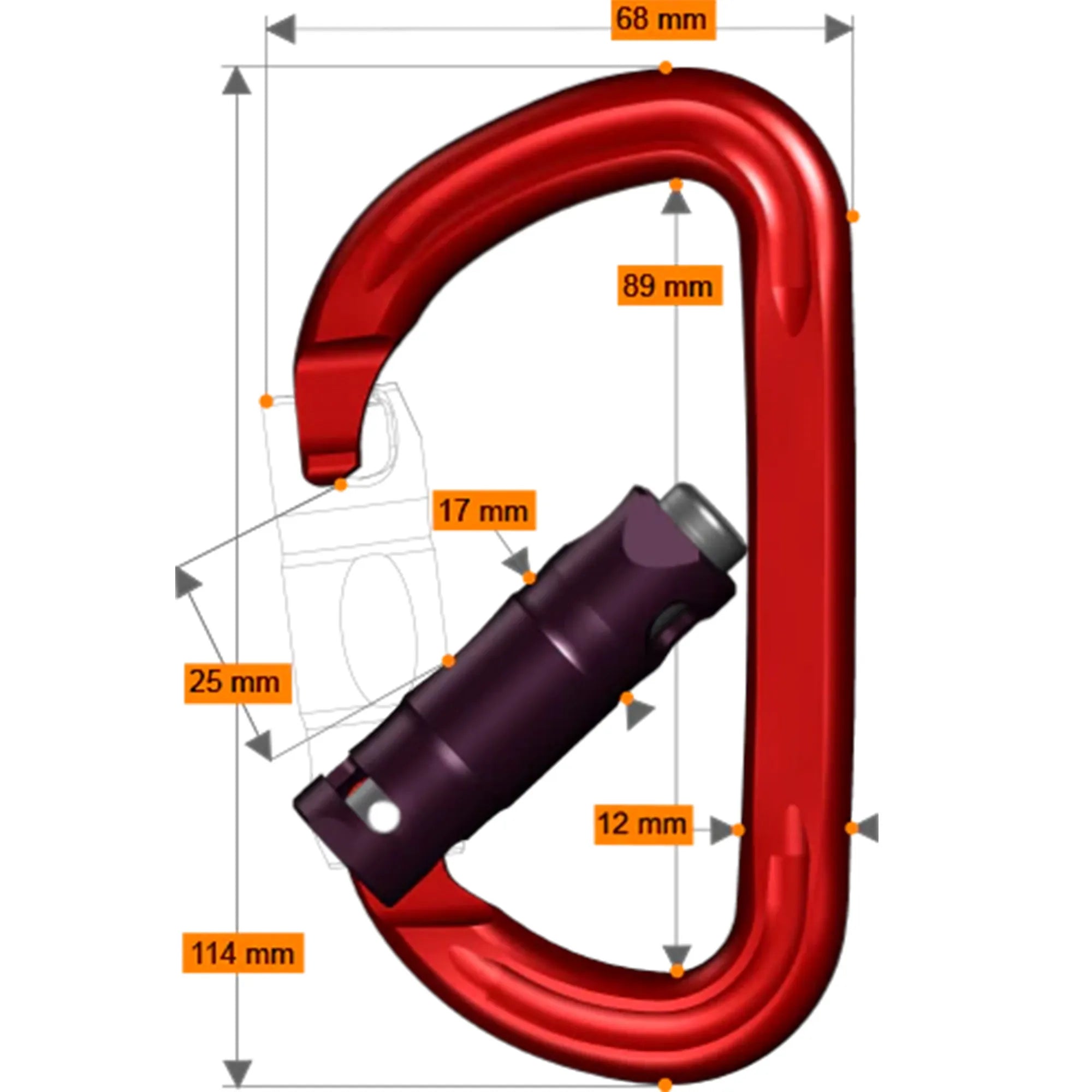 rockD Screw-Lock Carabiner